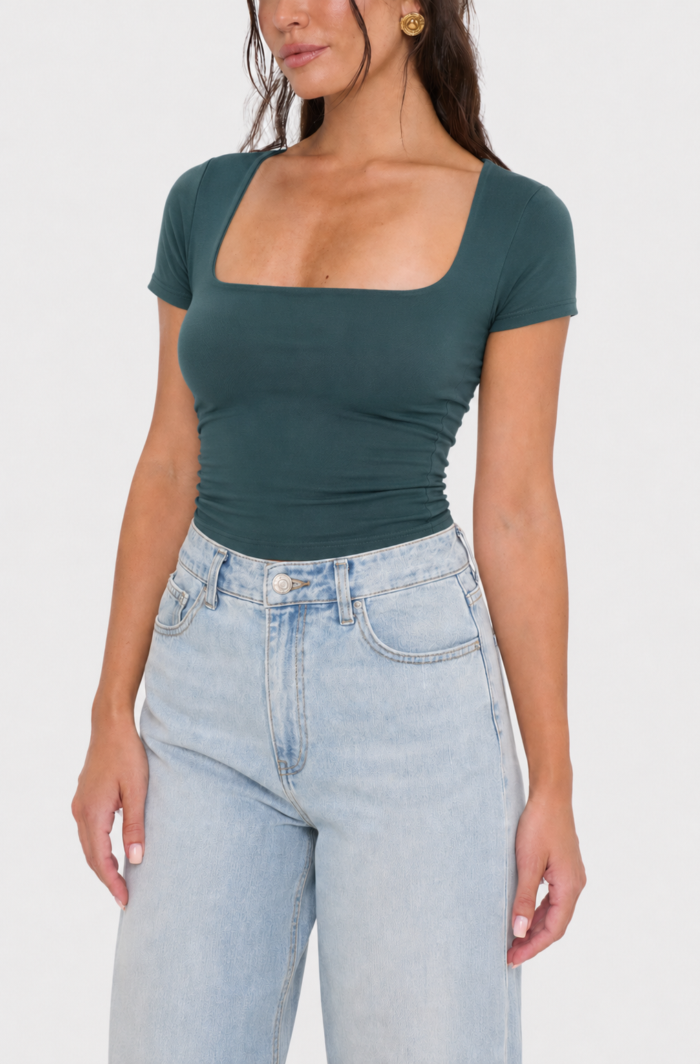 Clean Lines Sunfade Baby Tee - Midnight Mountain