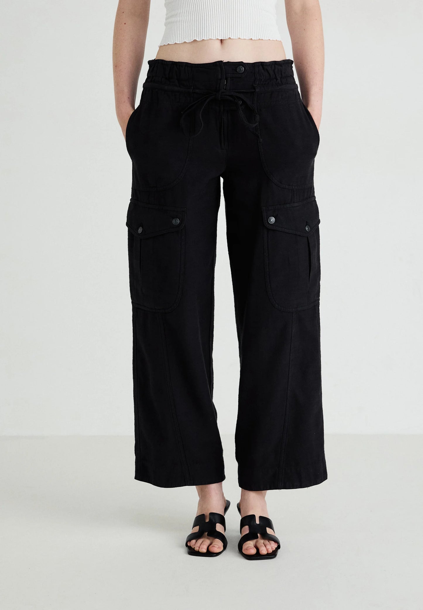 Black Cargo Trousers